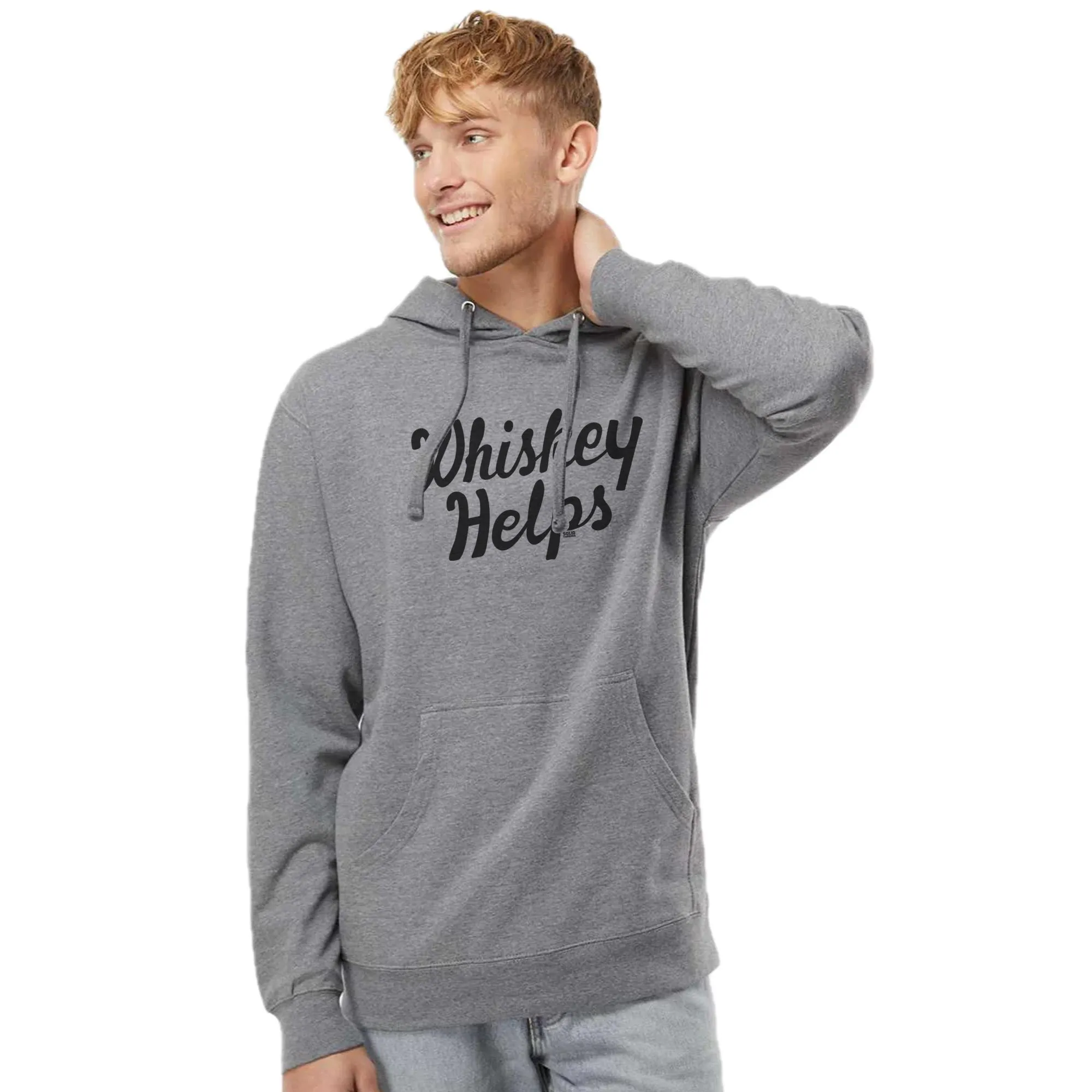 Whiskey Helps Midweight Pullover Hoodie