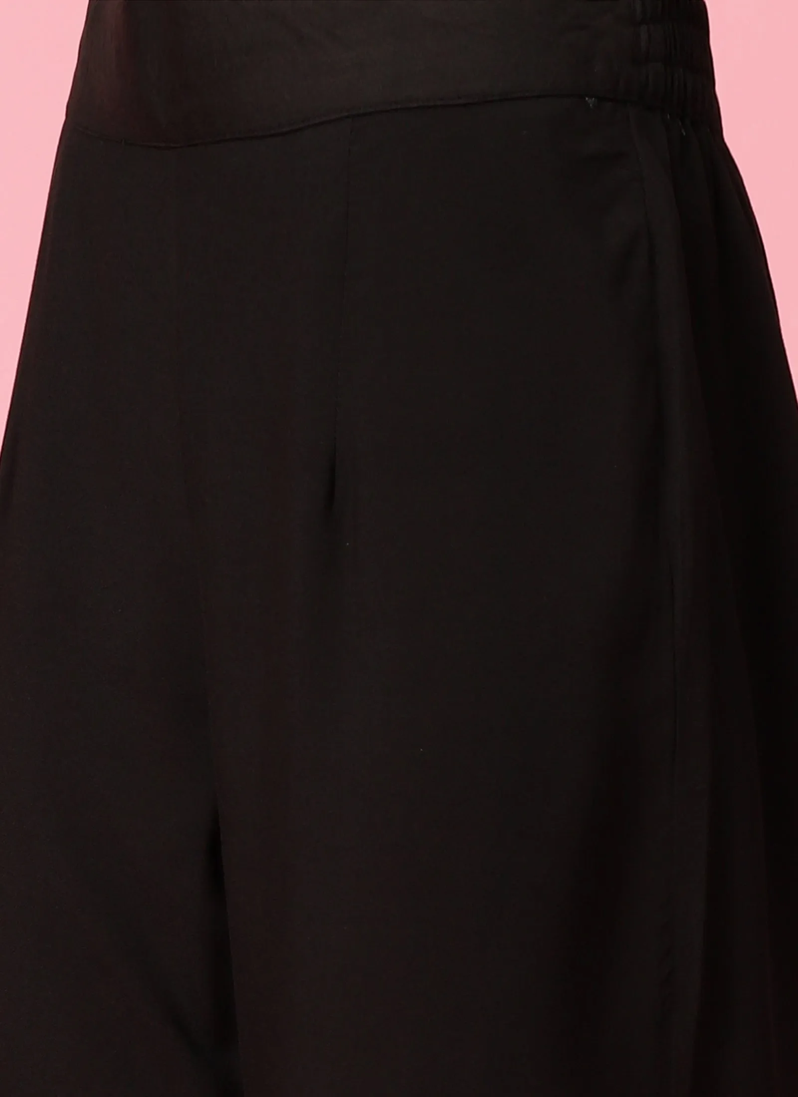 Women Black Solid Trouser