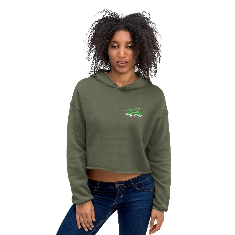 WOMEN'S BLACK CROPPED HOODIE - APPAREL | BIG CAT® PREMIUM ELECTRIC BICYCLES