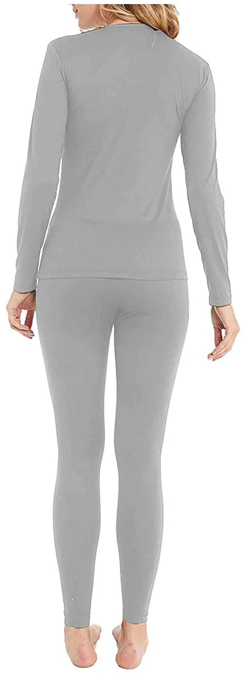 Women's Ultra Soft Thermal Underwear Long Johns Set Base Layer Skiing Winter Warm Top & Bottom