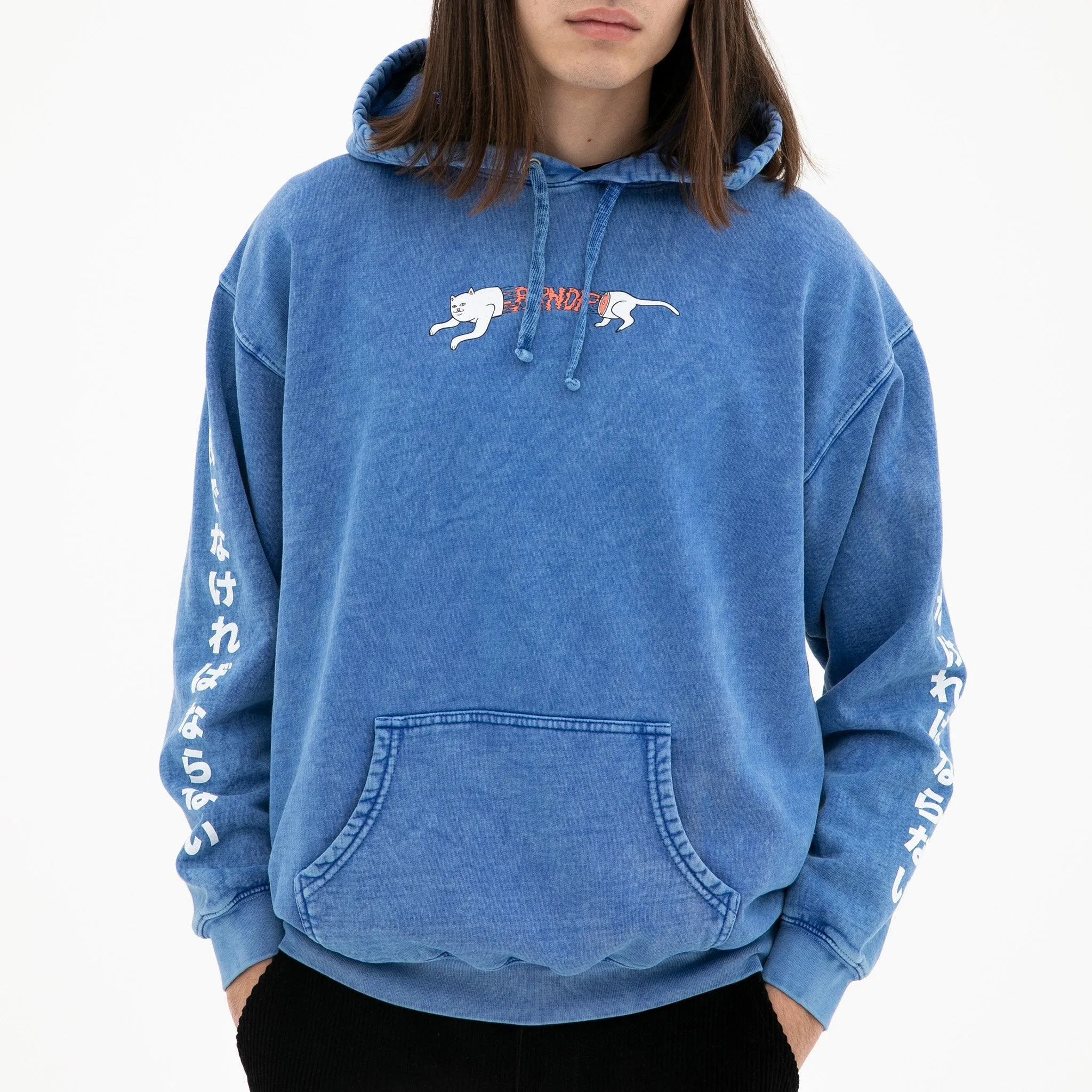 Zipper Face Hoodie (Royal Wash)