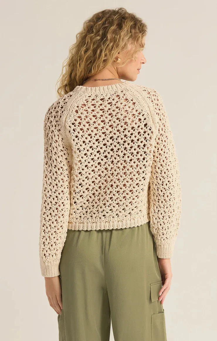 ZSU Cassian Loose Knit Sweater in Sea Salt